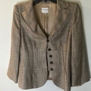 Armani Collezioni Blazer Brown Tweed   Size 10